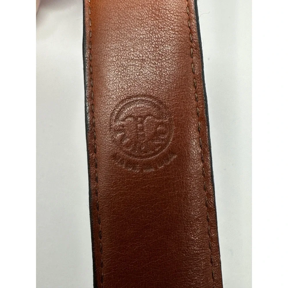 Torino Leather Genuine South American Crocodile Belt Mens Sz 42 Black V5